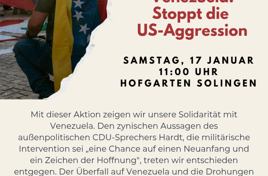 Kundgebung Hände weg von Venezuela